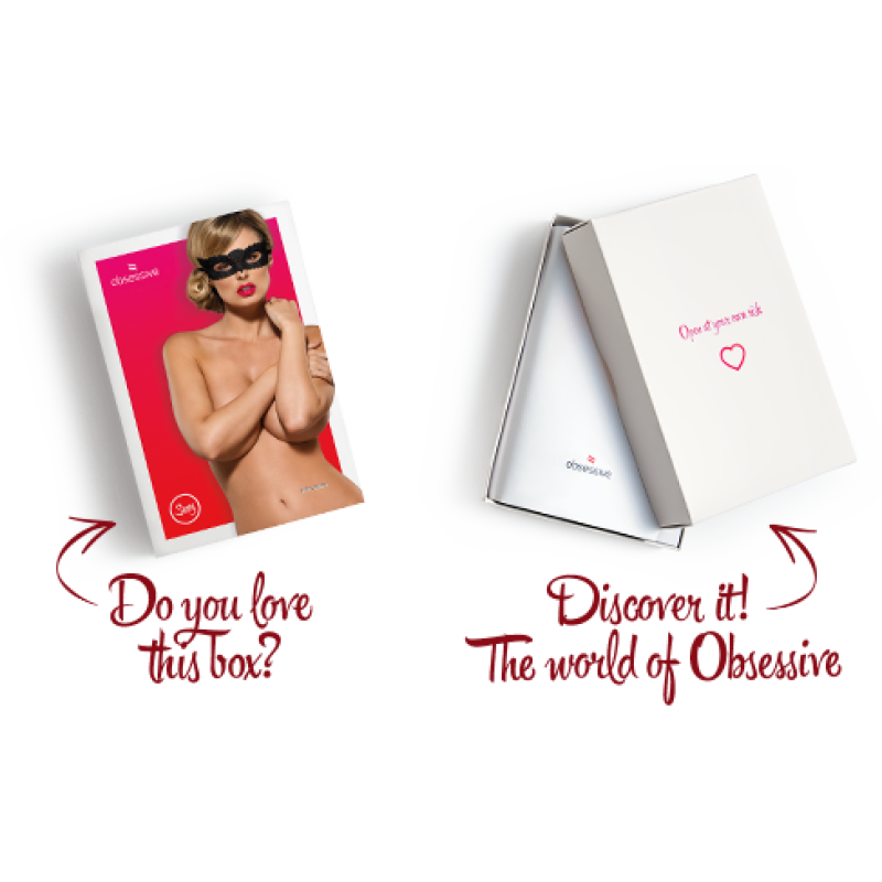 Мереживна маска Obsessive A700 mask, чорна, єдиний розмір Мереживна маска Obsessive A700 mask, чорна, єдиний розмір