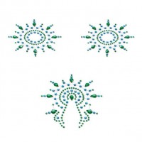 Пэстис из кристаллов Petits Joujoux Gloria set of 3 Зеленые/Голубые