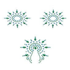 Пестіс із кристалів Petits Joujoux Gloria set of 3 Зелені/Блакитні