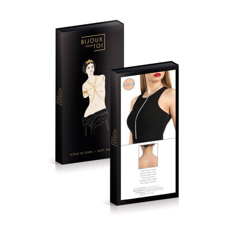 Кольє зі стразами Bijoux Pour Toi Audrey Сріблясте Кольє зі стразами Bijoux Pour Toi Audrey Сріблясте