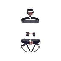 Комплект атласных ремней для бондажа Leg Avenue Satin elastic harness Set Black One size