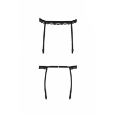 Пояс-стрепы для чулок Passion Exclusive SHELLY GARTER BELT black XXL/XXXL