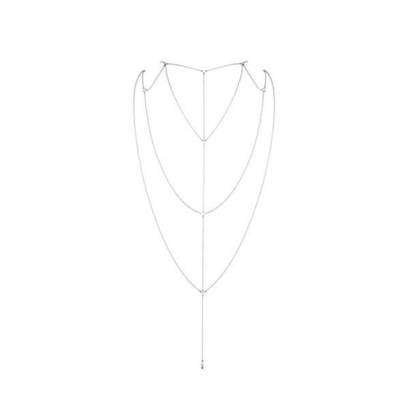 Ланцюжок для спини Bijoux Indiscrets Magnifique Back and Cleavage Chain Сріблястий Ланцюжок для спини Bijoux Indiscrets Magnifique Back and Cleavage Chain Сріблястий
