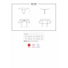 Пояс для чулок Obsessive 830-GAR-1 Черный L/XL