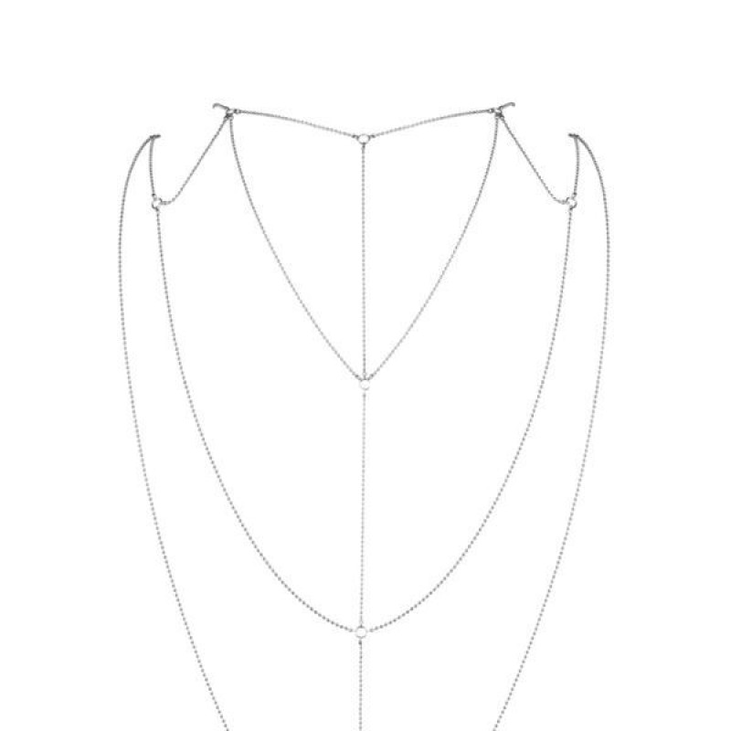 Цепочка для спины Bijoux Indiscrets Magnifique Back and Cleavage Chain Серебристая