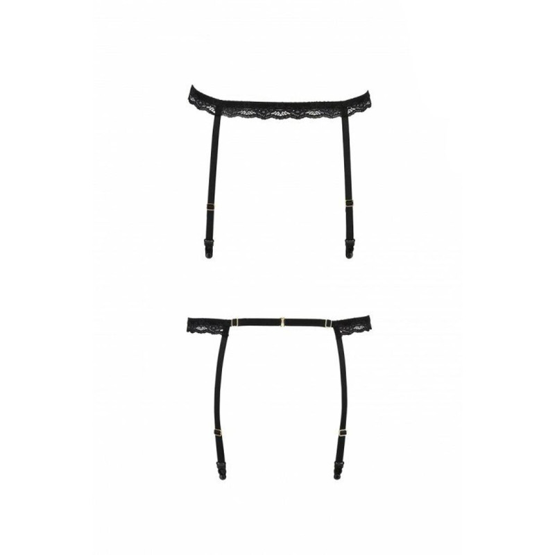 Пояс-стрепы для чулок Passion Exclusive SHELLY GARTER BELT black L/XL