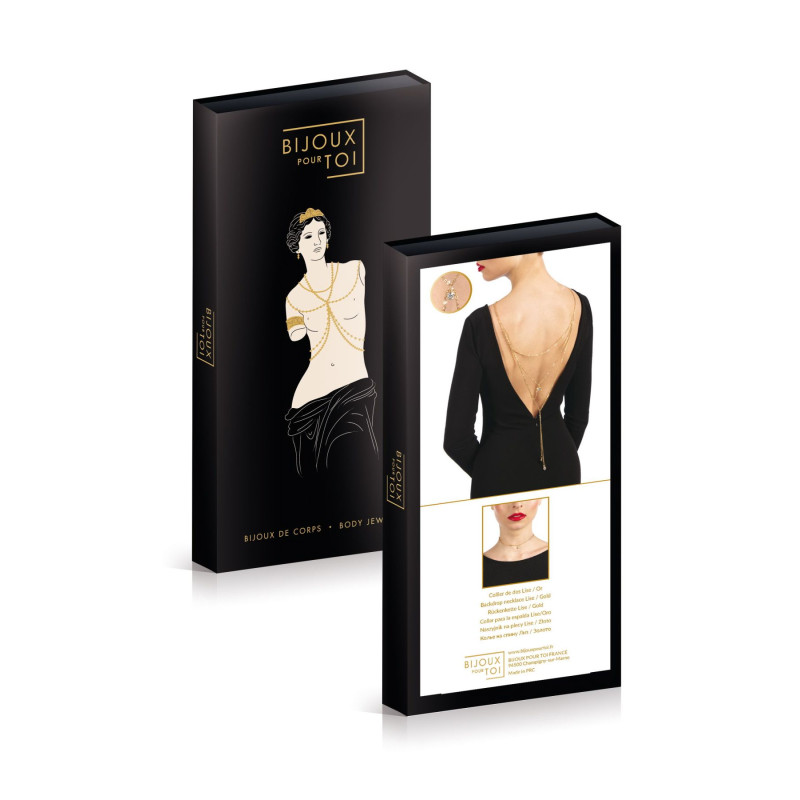 Кольє на спину Bijoux Pour Toi - Lise Gold Кольє на спину Bijoux Pour Toi - Lise Gold