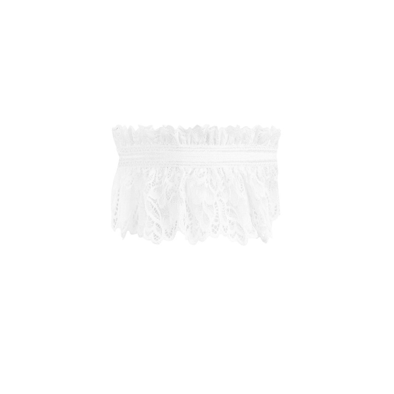 Ажурная подвязка Obsessive Amor Blanco garter, white Ажурная подвязка Obsessive Amor Blanco garter, white
