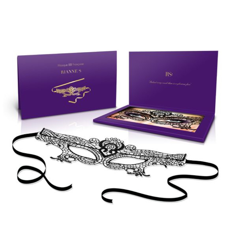 Ажурна маска на обличчя RIANNE S - Masque III зі стрічками-зав'язками Ажурна маска на обличчя RIANNE S - Masque III зі стрічками-зав'язками