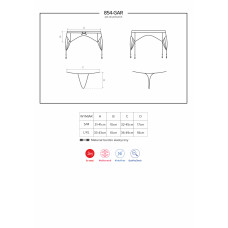 Пояс для панчох Obsessive 854-GAR-1 Чорний L/XL