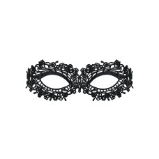 Мереживна маска Obsessive A710 mask, чорна, єдиний розмір