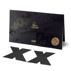 Пэстис стикини Bijoux Indiscrets Flash Cross Черные