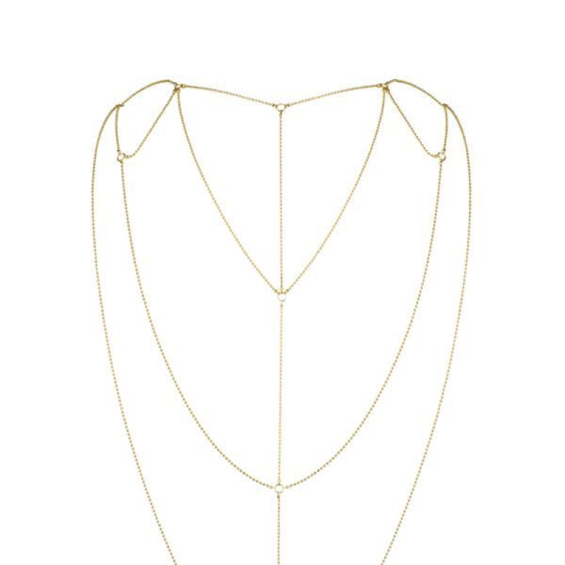 Цепочка для спины Bijoux Indiscrets Magnifique Back and Cleavage Chain Золотая