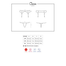 Пояс для панчох Obsessive Charms Чорний S/M