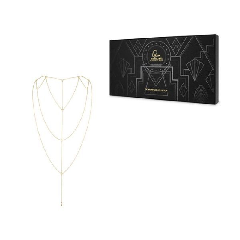 Ланцюжок для спини Bijoux Indiscrets Magnifique Back and Cleavage Chain Золотий Ланцюжок для спини Bijoux Indiscrets Magnifique Back and Cleavage Chain Золотий