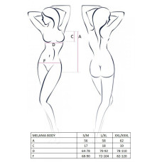 Боди Passion MELANIA BODY Черный XXL/XXXL