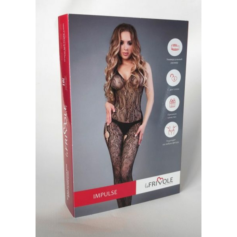 Сетка LeFrivole Mesh hip-hop bodystocking with openings S/L (40-46) Черная Сетка LeFrivole Mesh hip-hop bodystocking with openings S/L (40-46) Черная