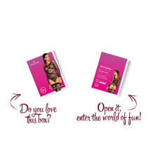 Бодистокинг Obsessive Bodystocking G320 чулки, боди, декор в виде линий black S/M/L