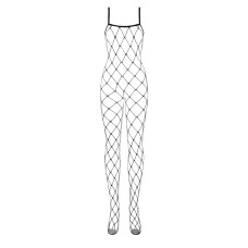 Бодистокинг с большой глазком и открытой грудью Obsessive Bodystocking N102 черный S/M/L