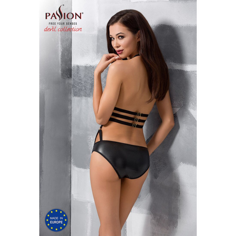 Боди монокини Passion под латекс LAMIS BODY Черное XXL/XXXL