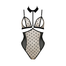 Боди с открытой грудью Passion DOMINICA BODY beige S/M