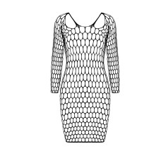 Бодістокінг-сукня з глибоким коміром Passion BS093 black