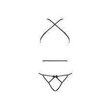 Боди с имитацией кожи и стрепами Passion ASUNA BODY black L/XL