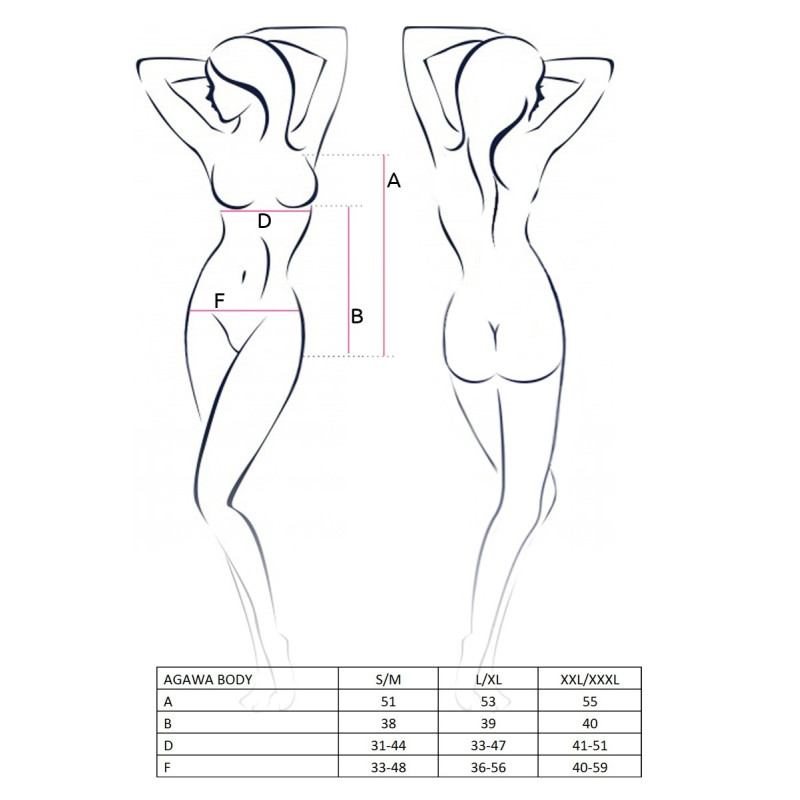 Боди Passion комбинезон AGAWA BODY L/XL Черное Боди Passion комбинезон AGAWA BODY L/XL Черное