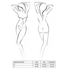 Напівпрозоре боді з вирізами Passion Exclusive Mirajane Body black L/XL