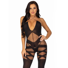 Бодистокинг Leg Avenue Illusion halter bodystocking Black One size