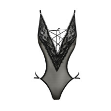 Боди монокини с декольте Passion ERZA BODY Черный S/M