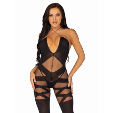 Бодистокинг Leg Avenue Illusion halter bodystocking Black One size