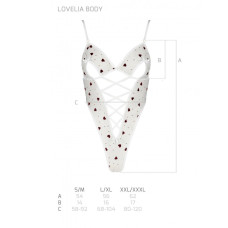 Эротический боди с рисунком Passion LOVELIA BODY white L/XL