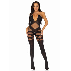 Бодистокинг Leg Avenue Illusion halter bodystocking Black One size