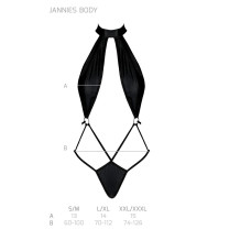 Боди-халтер из экокожи Passion JANNIES BODY black S/M