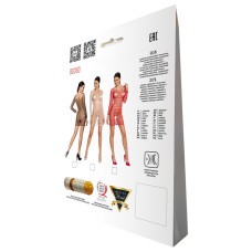 Бодістокінг-сукня з глибоким коміром Passion BS093 white