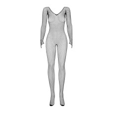 Сітчастий бодістокінг із довгим рукавом Obsessive Bodystocking N109 чорний S/M/L