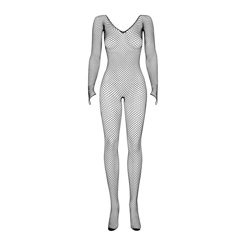 Сетчатый бодистокинг с длинным рукавом Obsessive Bodystocking N109 черный S/M/L