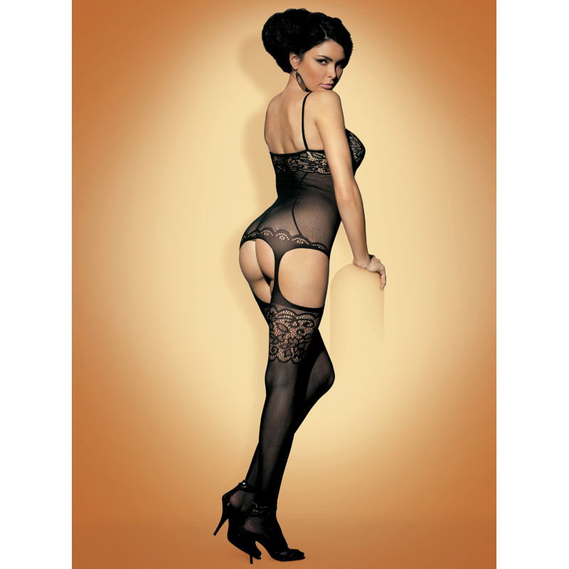 Бодистокинг Obsessive F204 Черный XL/XXL Бодистокинг Obsessive F204 Черный XL/XXL