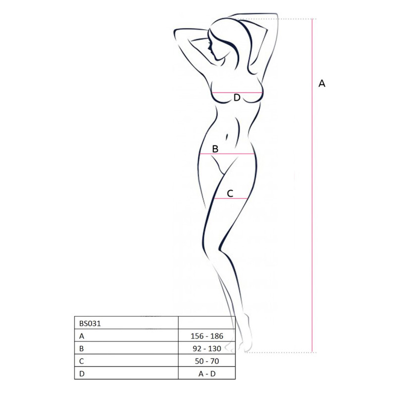 Бодистокинг Passion BS031 S/XL Красный