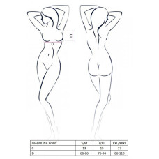 Боди монокини с открытой грудью Passion DIABOLINA BODY Черный S/M