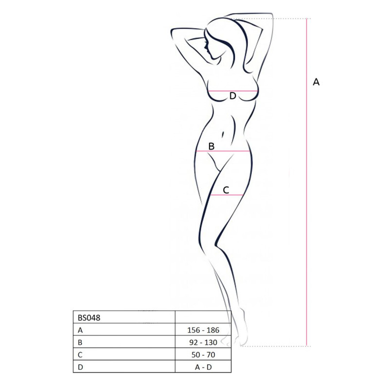 Бодистокинг Passion BS048 Белый S/M/L Бодистокинг Passion BS048 Белый S/M/L