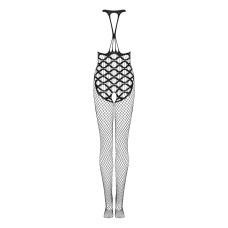 Сетчатый бодистокинг с имитацией боди Obsessive Bodystocking G332 черный S/M/L