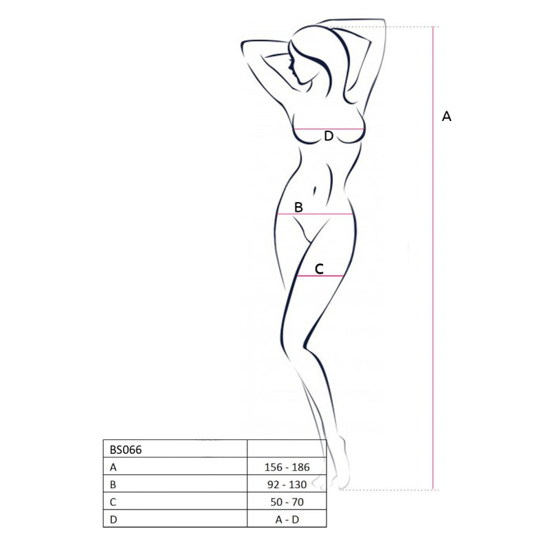 Бодистокинг Passion BS066 Белый S/M/L Бодистокинг Passion BS066 Белый S/M/L