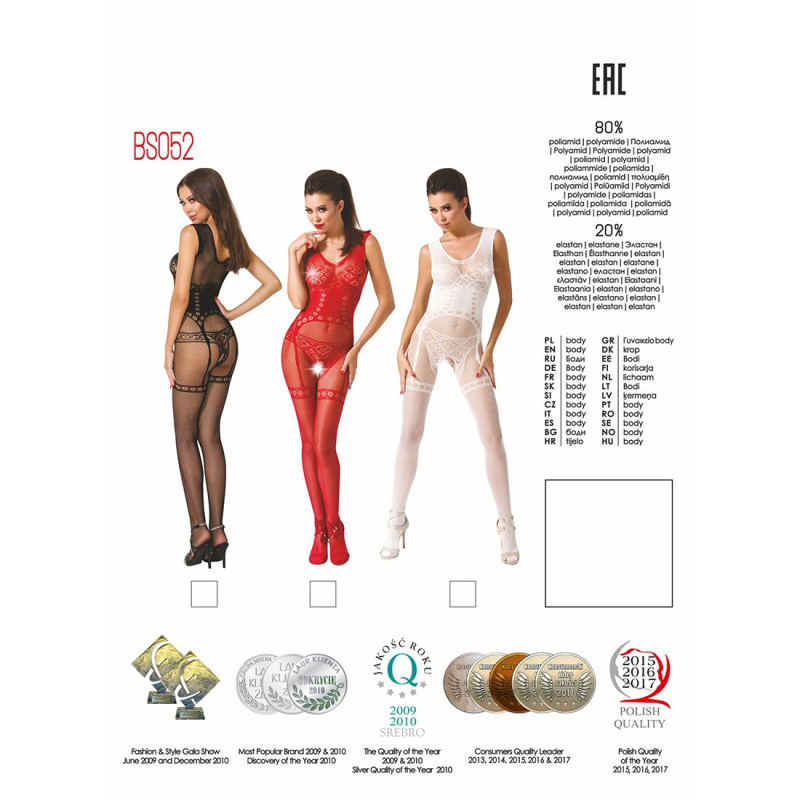 Бодистокинг Passion BS052 Черный S/M/L Бодистокинг Passion BS052 Черный S/M/L