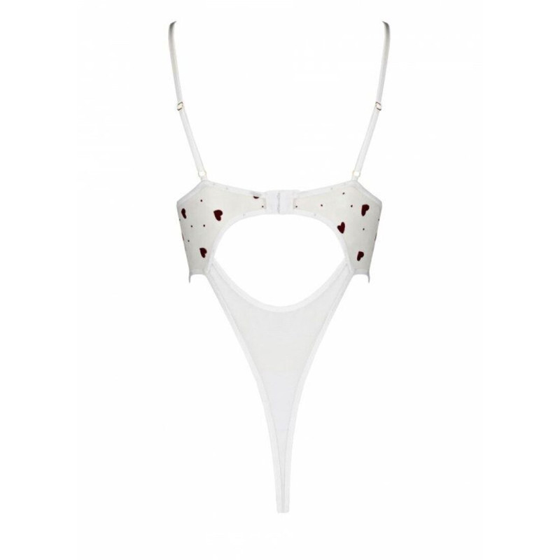 Эротический боди с рисунком Passion LOVELIA BODY white S/M