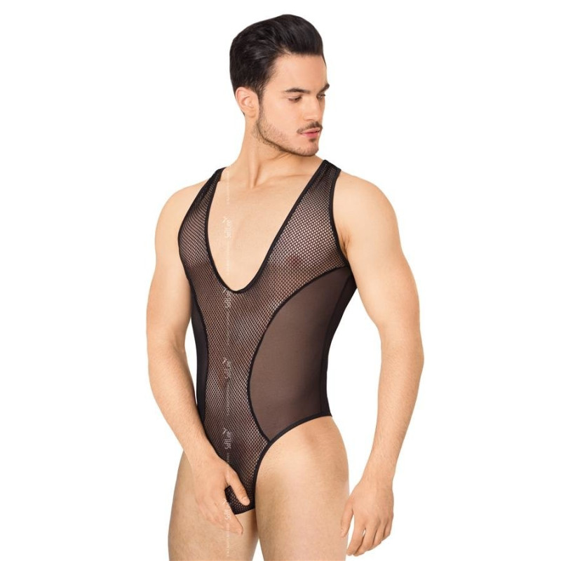 Мужское боди SoftLine Body 4609 Черное XL Мужское боди SoftLine Body 4609 Черное XL