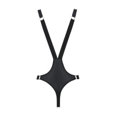 Мужское боди с люверсами Passion 028 Harry Black L/XL