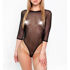 Сексуальное прозрачное боди сетка Sheril с рукавами Art of Sex Sheril L/2XL Черное