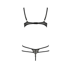 Боди монокини Passion с открытой грудью VALERY BODY Черное XXL/XXXL